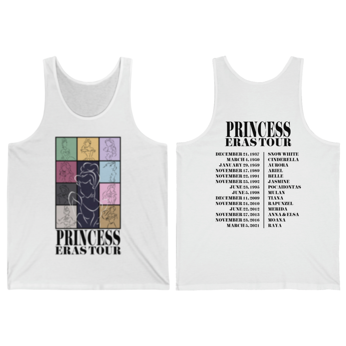 Princess Eras Tour Tank Top | Adult Bella+Canvas Unisex
