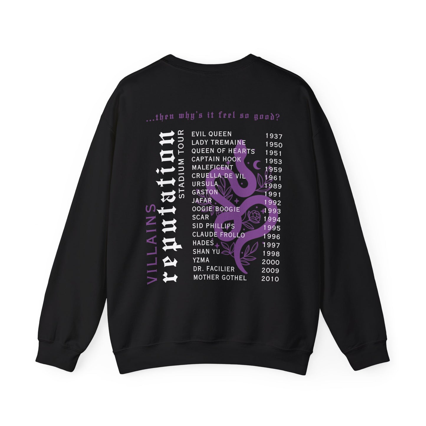 Villains Reputation Tour Sweatshirt | Adult Gildan Unisex