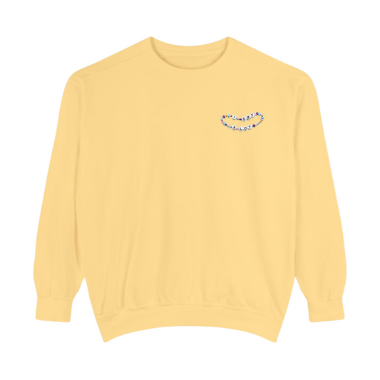 I Cry A Lot Embroidered Sweatshirt | Adult Comfort Colors Unisex