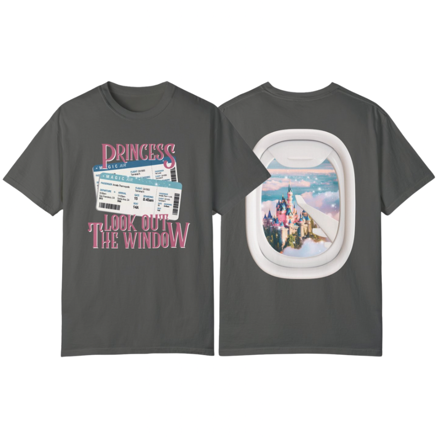 Window Seat Princess (Anaheim) T-Shirt | Adult Comfort Colors Unisex